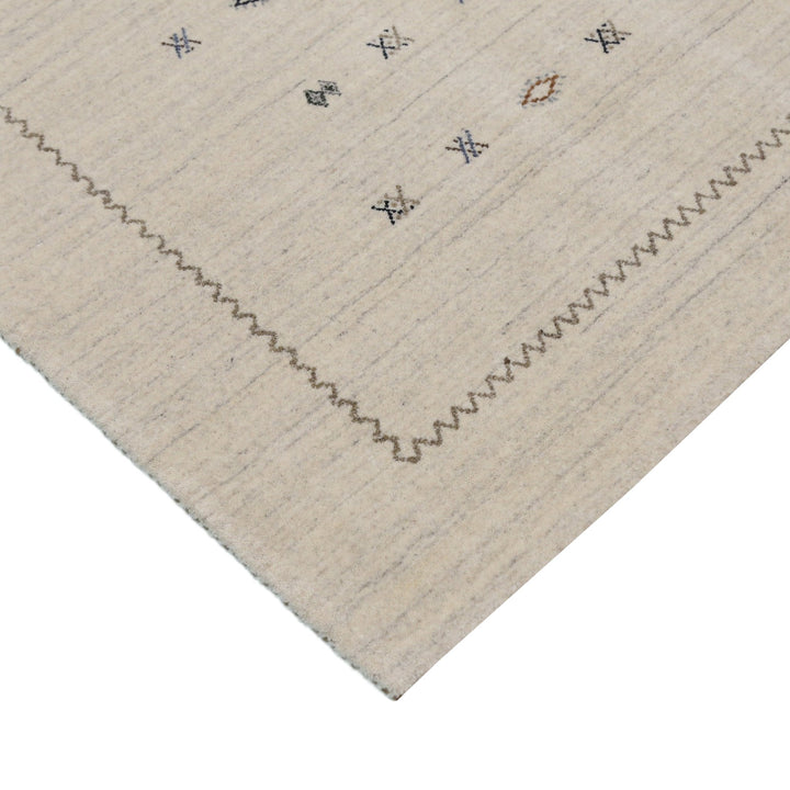 Modern Design Beige Hand Loomed Wool Area Rug - The Rug Decor