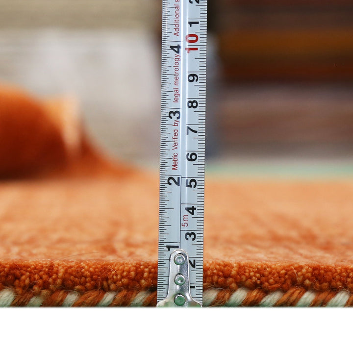 Modern Design Orange Hand Loomed Wool Area Rug - The Rug Decor