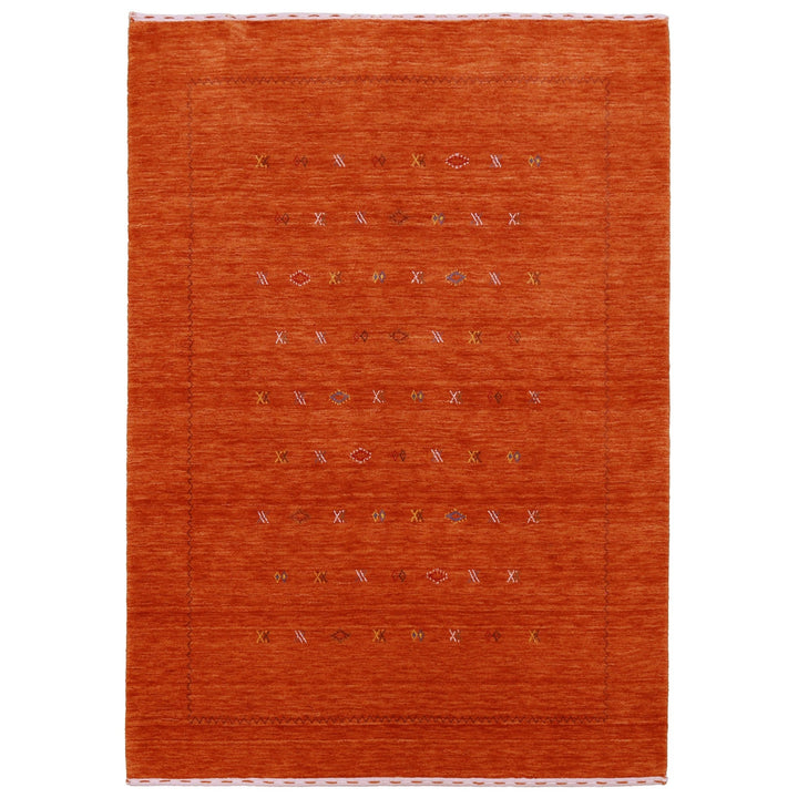 Modern Design Orange Hand Loomed Wool Area Rug - The Rug Decor