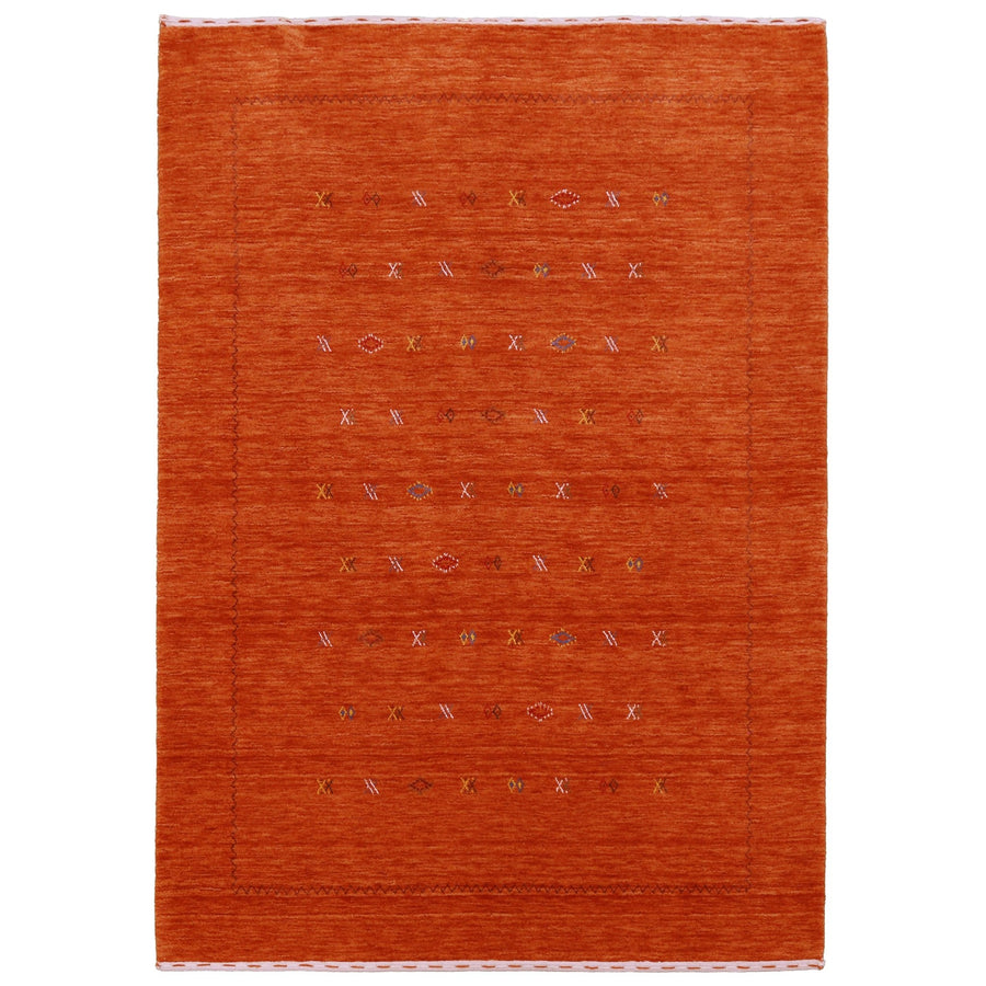 Modern Design Orange Hand Loomed Wool Area Rug - The Rug Decor