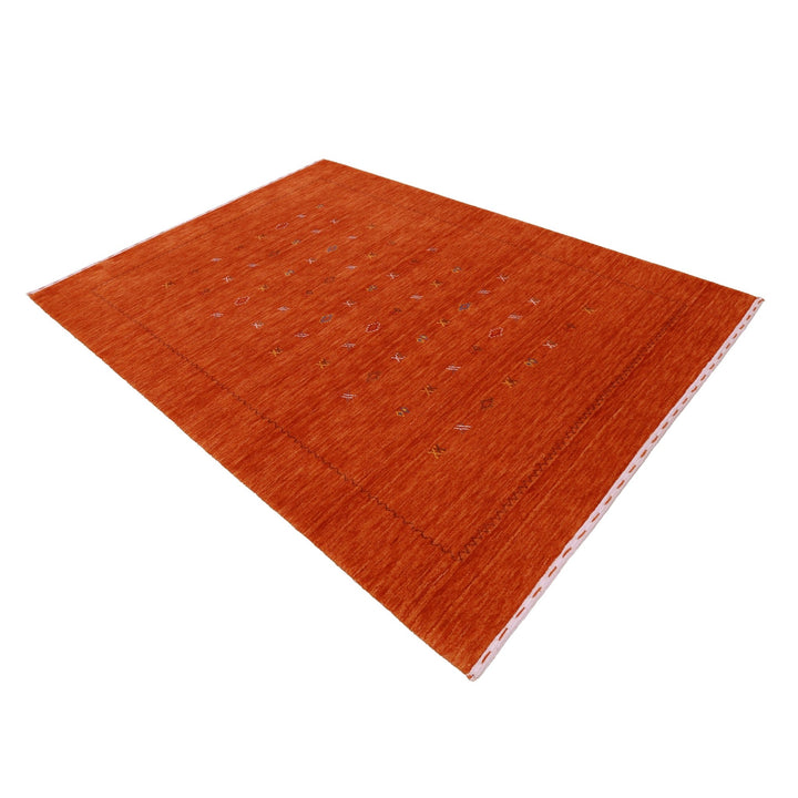 Modern Design Orange Hand Loomed Wool Area Rug - The Rug Decor