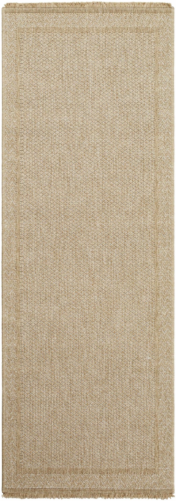 Modern Dorie Beige And White Machine Woven Indoor & Outdoor Rug - The Rug Decor