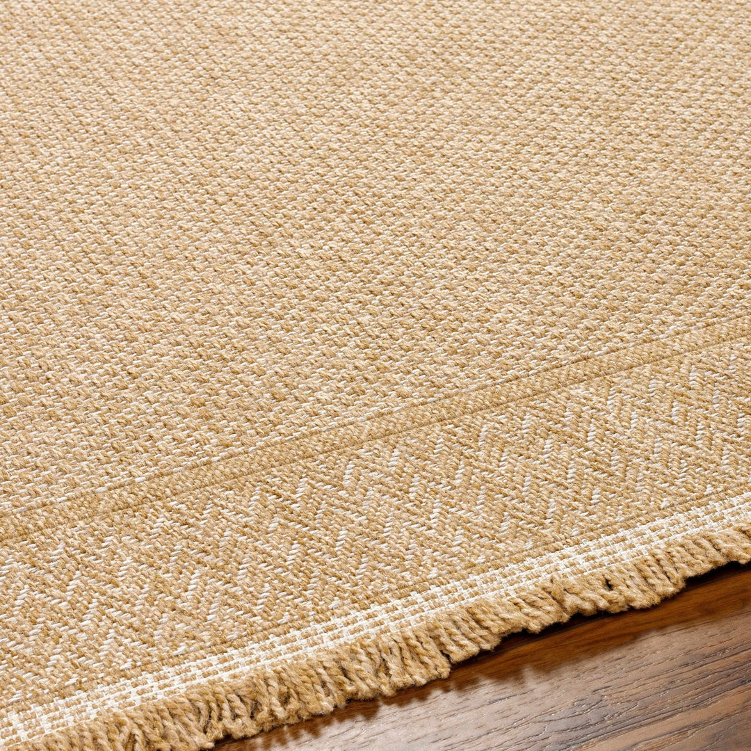 Modern Dorie Beige And White Machine Woven Indoor & Outdoor Rug - The Rug Decor