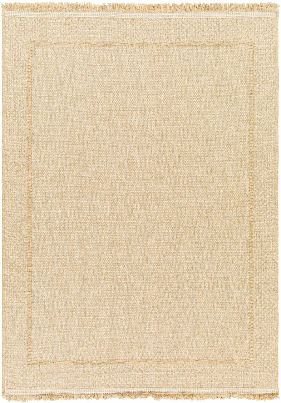 Modern Dorie Beige And White Machine Woven Indoor & Outdoor Rug - The Rug Decor