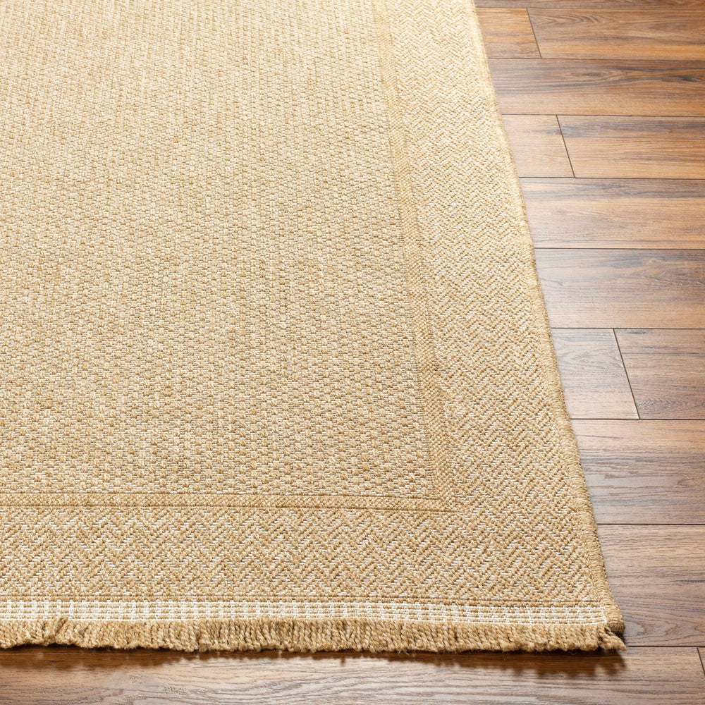 Modern Dorie Beige And White Machine Woven Indoor & Outdoor Rug - The Rug Decor