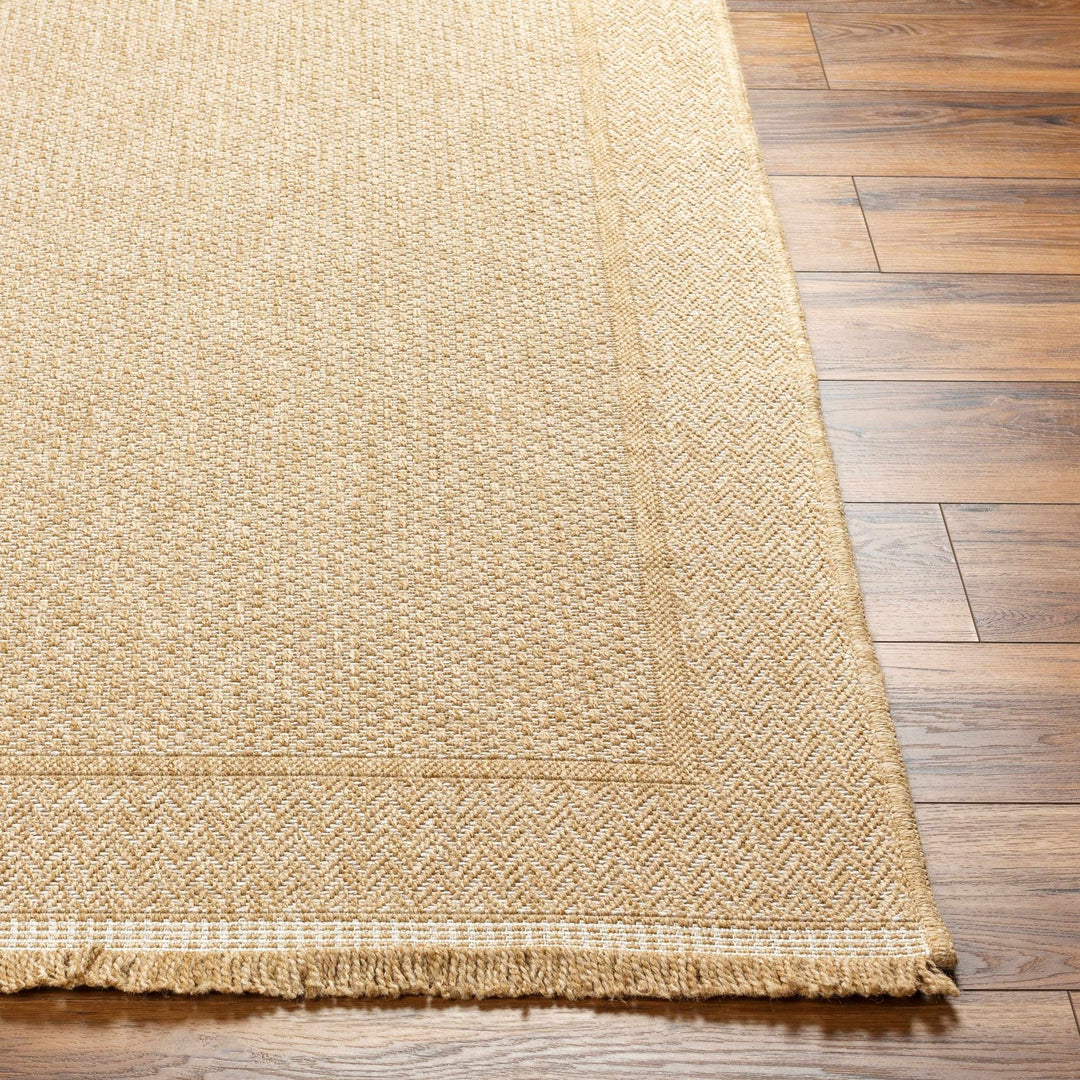 Modern Dorie Beige And White Machine Woven Indoor & Outdoor Rug - The Rug Decor