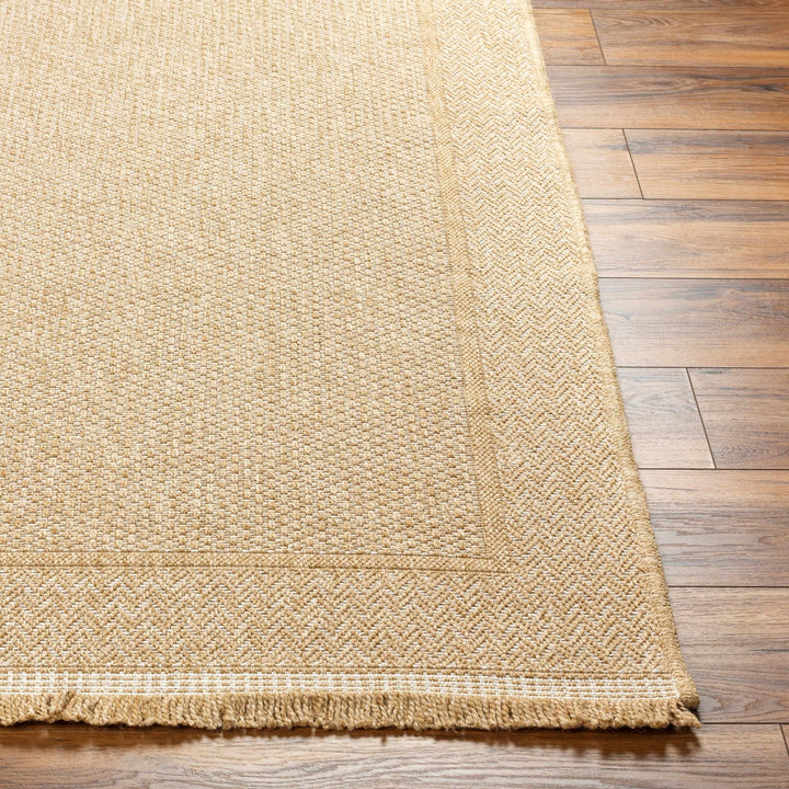 Modern Dorie Beige And White Machine Woven Indoor & Outdoor Rug - The Rug Decor
