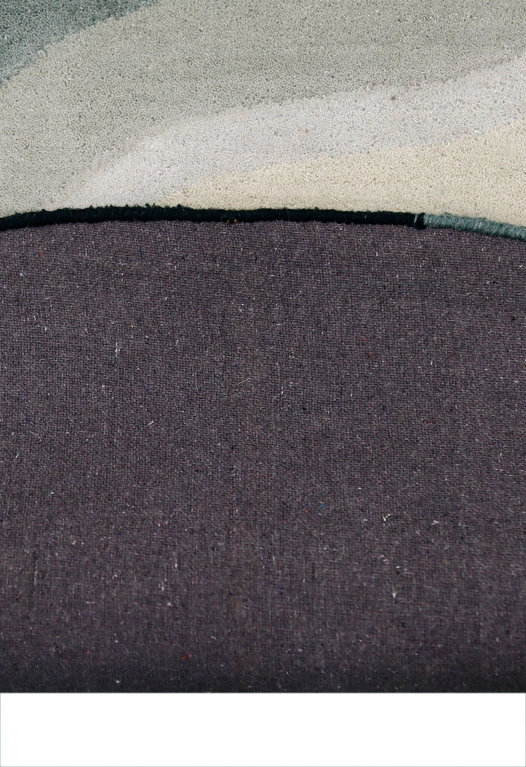 Modern Eclipse Curve Black Hand Tufted 4x6 Wool Rug - The Rug Decor