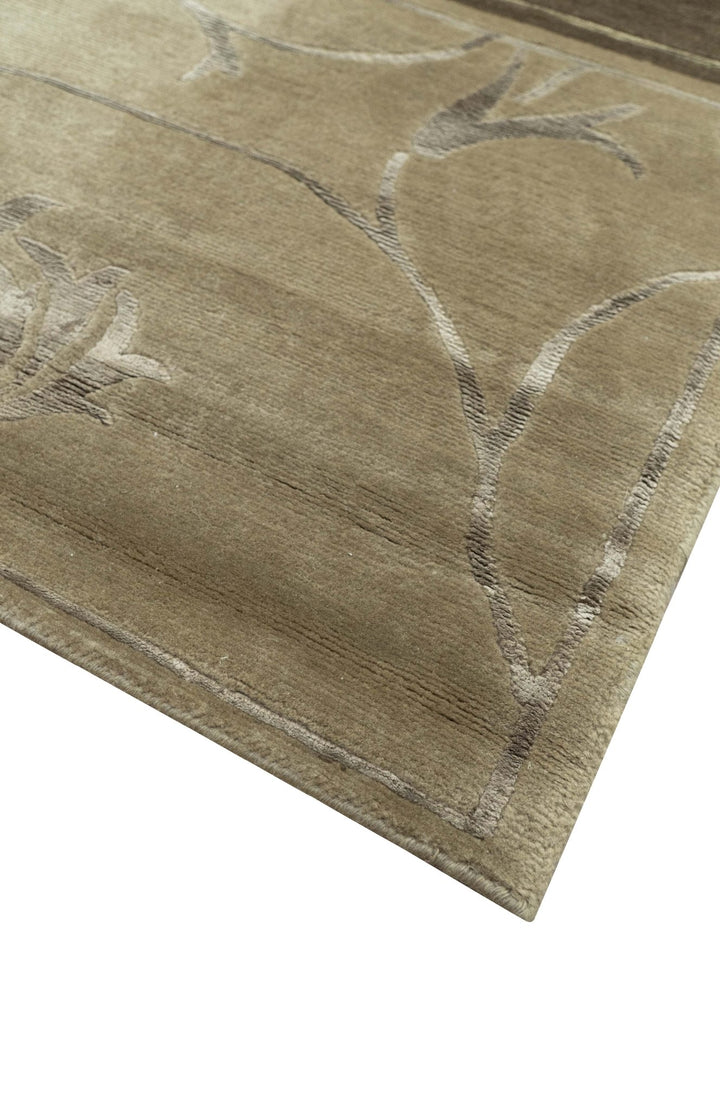 Modern Floral Style Multicolor 4x6 Hand Knotted Wool Area Rug - The Rug Decor