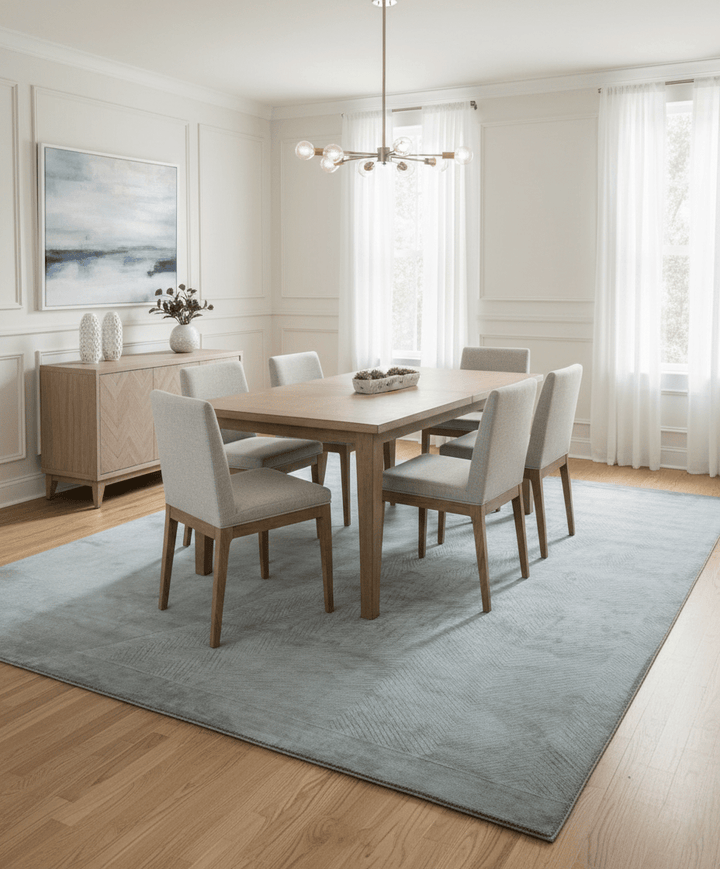 Modern geometric Design Beige Hand Loom 10x13 Art Silk Rug - The Rug Decor