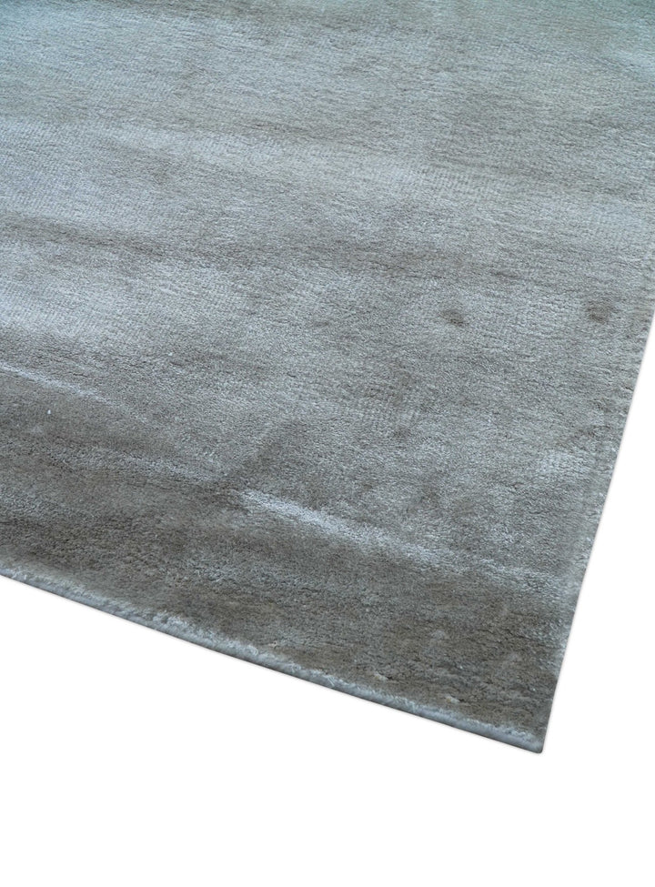 Modern geometric Design Beige Hand Loom 10x13 Art Silk Rug - The Rug Decor