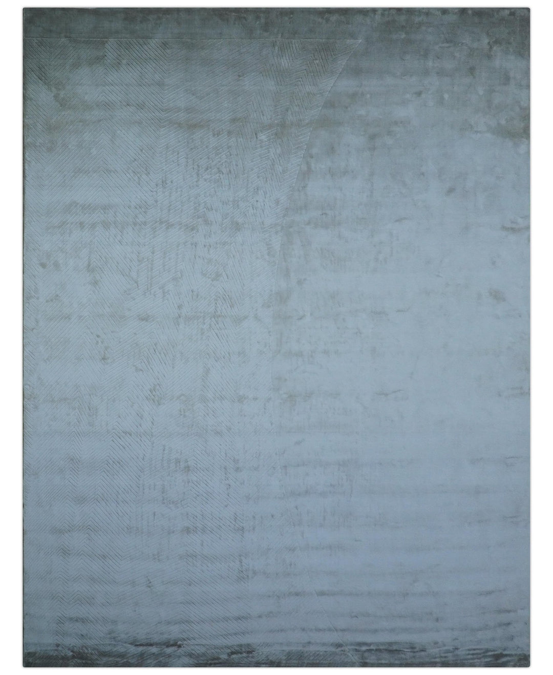 Modern geometric Design Beige Hand Loom 10x13 Art Silk Rug - The Rug Decor