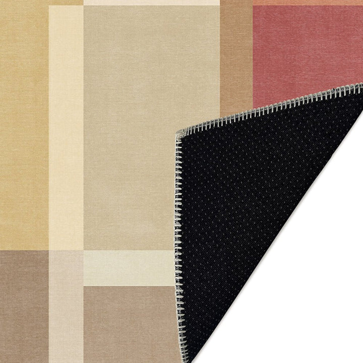 Modern geometric Multicolor Machine Woven Cotton Area Rug - The Rug Decor