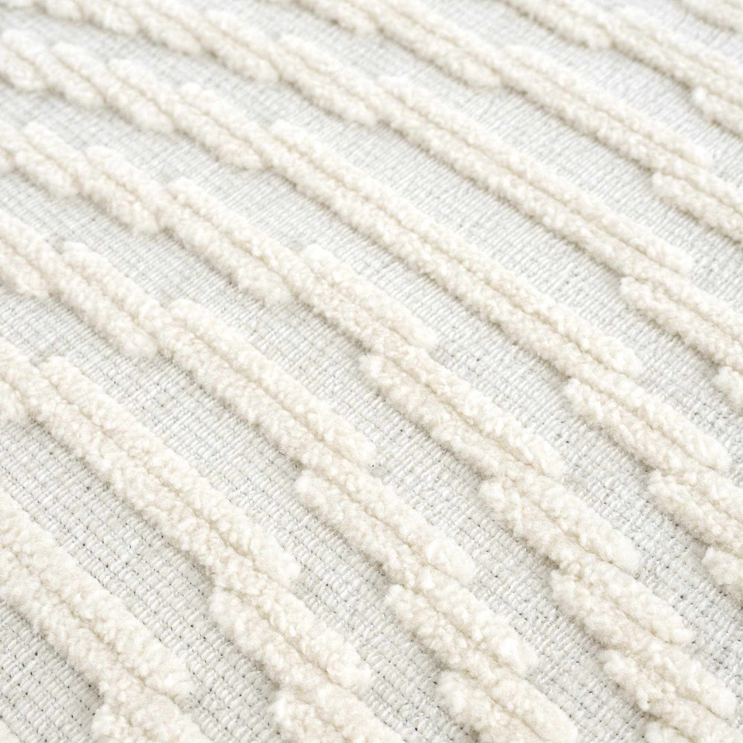 Modern Geometrical Arc Texture Ivory Washable Area Rug - The Rug Decor