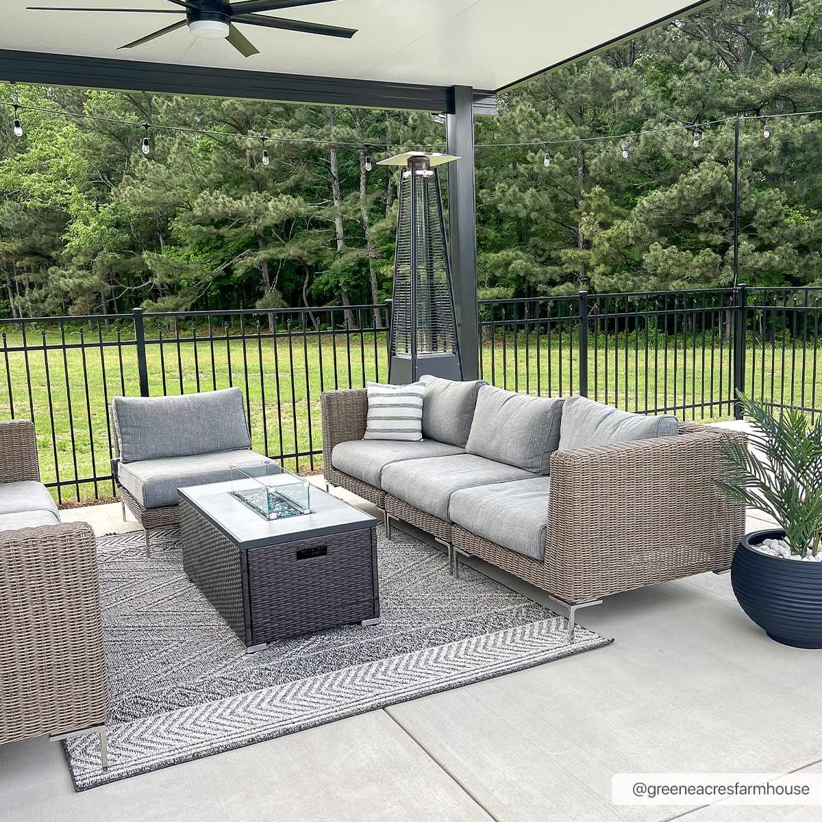 Modern Geometrical Beige and Charcoal Chevron Design Outdoor Safe Area Rug - The Rug Decor