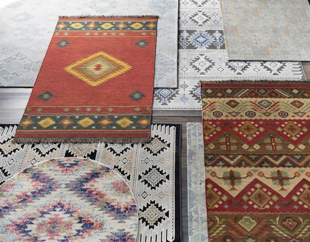 Modern Geometrical Chevron Design Ivory, Pink, Blue and Teal Multi size Rug - The Rug Decor
