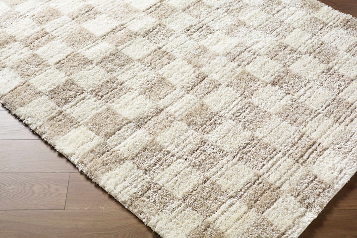 Modern Geometrical Design Cream Machine Woven Area Rug - The Rug Decor