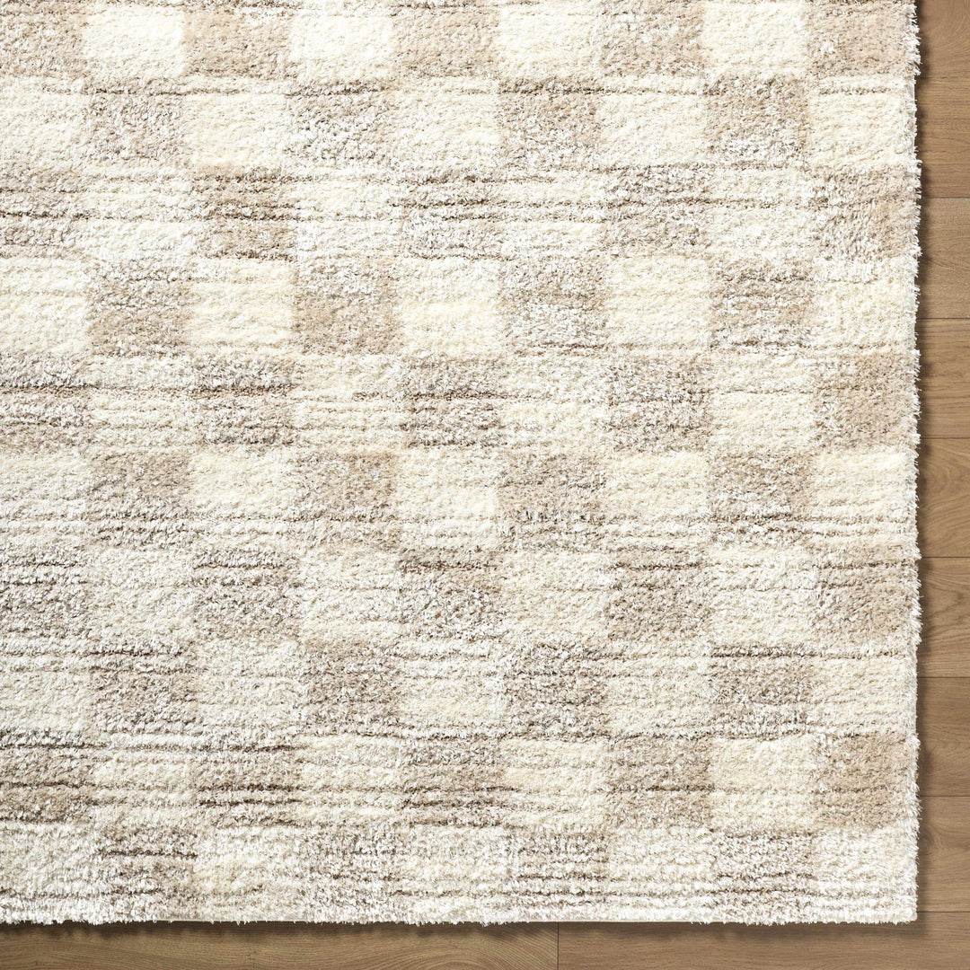 Modern Geometrical Design Cream Machine Woven Area Rug - The Rug Decor