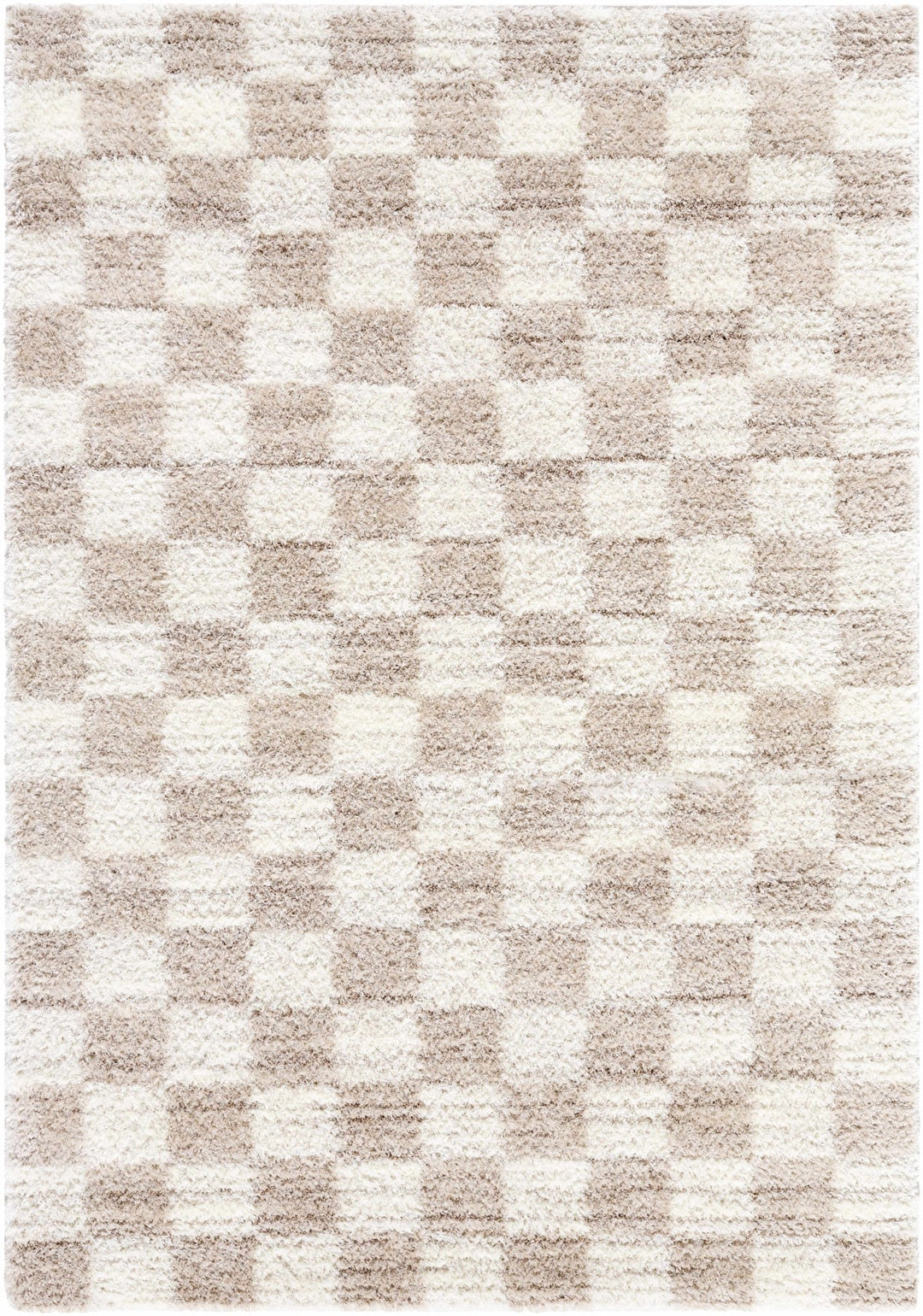 Modern Geometrical Design Cream Machine Woven Area Rug - The Rug Decor