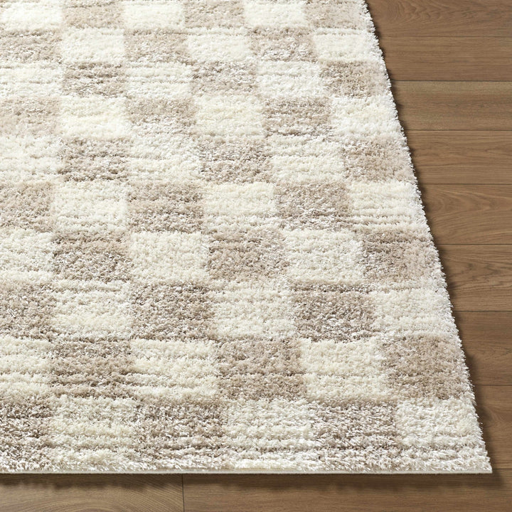 Modern Geometrical Design Cream Machine Woven Area Rug - The Rug Decor