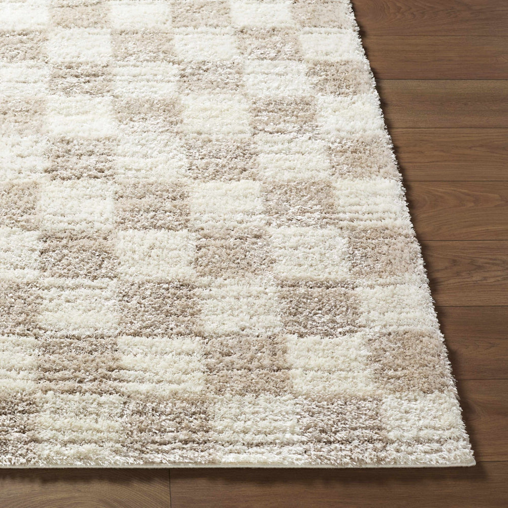Modern Geometrical Design Cream Machine Woven Area Rug - The Rug Decor