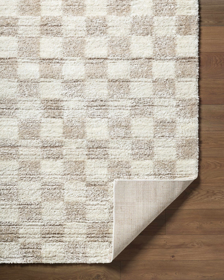 Modern Geometrical Design Cream Machine Woven Area Rug - The Rug Decor