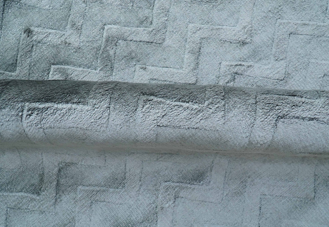 Modern Geometrical Design Dark Teal Hand Loom 9.5x13 Art Silk Area Rug - The Rug Decor