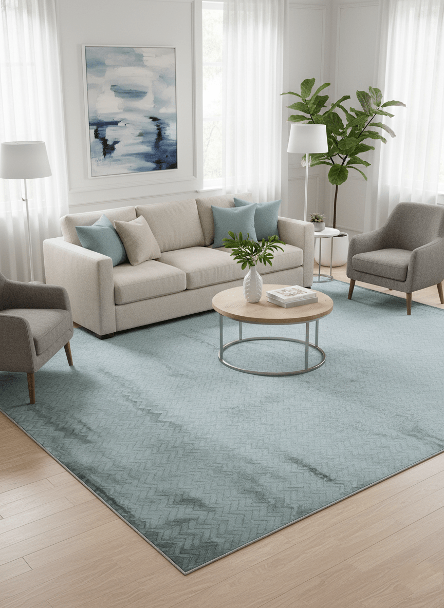 Modern Geometrical Design Dark Teal Hand Loom 9.5x13 Art Silk Area Rug - The Rug Decor