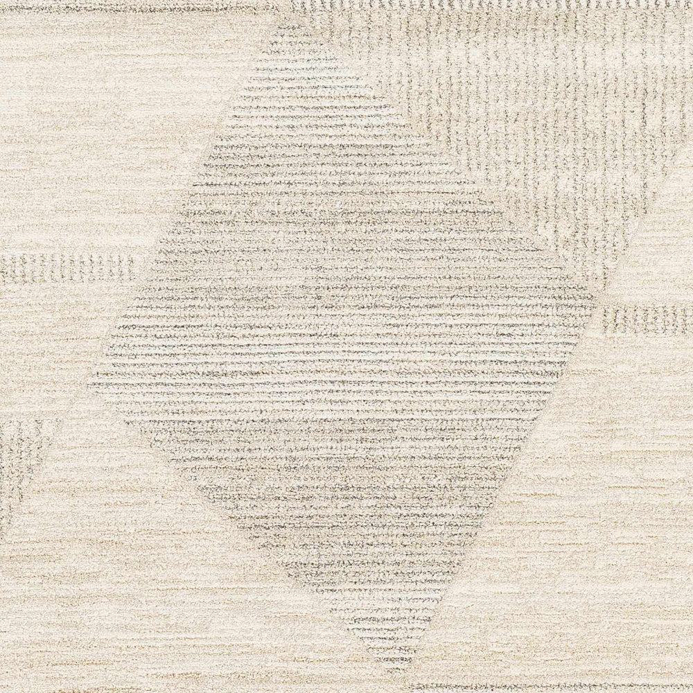 Modern Geometrical Design Ivory Machine Woven Rug - The Rug Decor