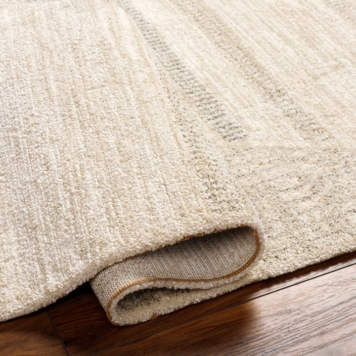 Senter Ivory Machine Rug Modern Geometrical Design Ivory Machine Woven Rug – The Rug Decor