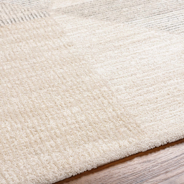 Senter Ivory Machine Rug Modern Geometrical Design Ivory Machine Woven Rug – The Rug Decor