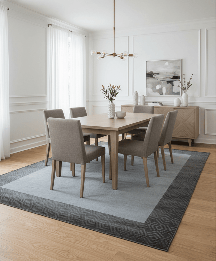 Modern Geometrical Design Silver Hand Loom 10x13 Art Silk Area Rug - The Rug Decor