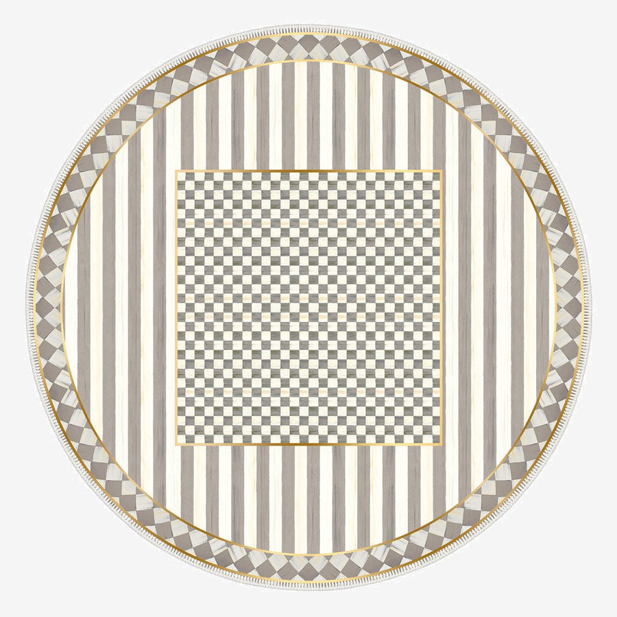 Modern Geometrical Gray And Ivory Machine Washable Cotton Area Rug - The Rug Decor