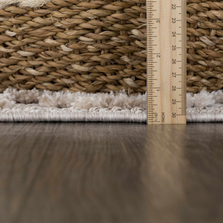 Modern Geometrical Gray, Silver and Charcoal high low texture area rug - The Rug Decor