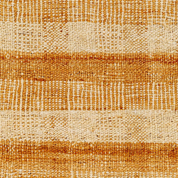 Modern Geometrical Hand Woven Gold and Beige jute area rug - The Rug Decor