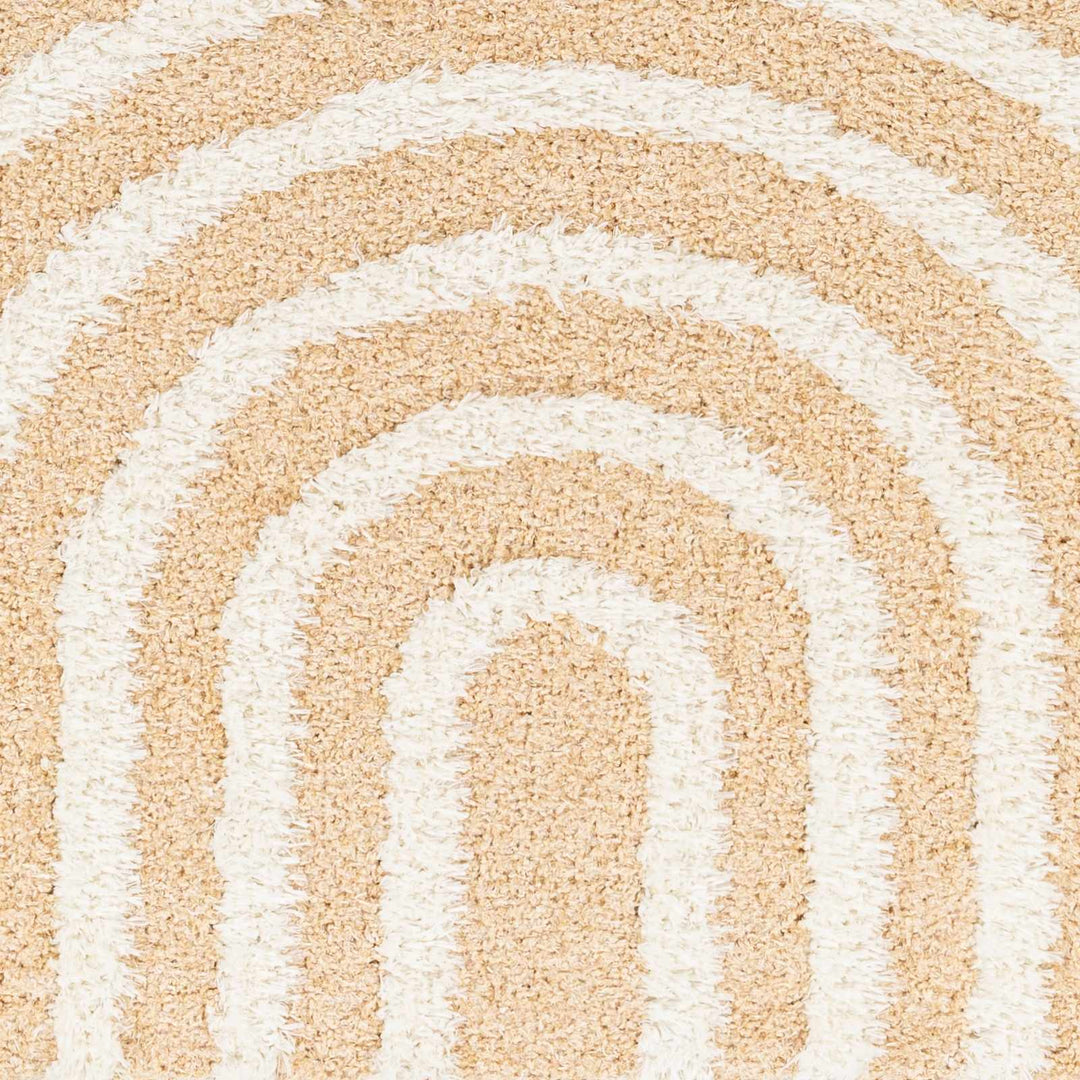 Modern Geometrical Ivory and Beige Plush pile Moroccan Style Area Rug - The Rug Decor