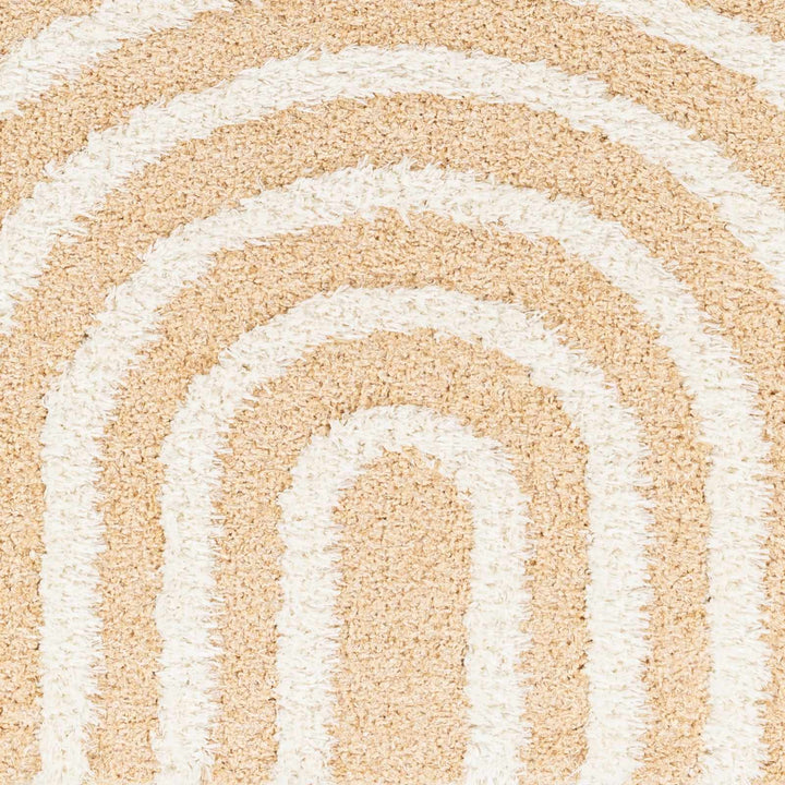 Modern Geometrical Ivory and Beige Plush pile Moroccan Style Area Rug - The Rug Decor