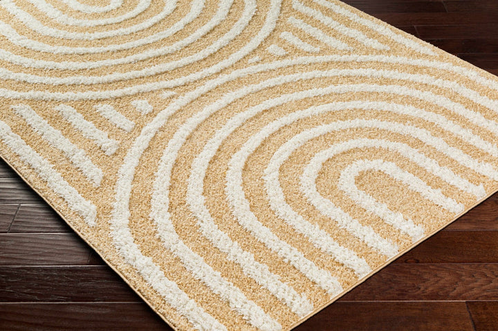 Modern Geometrical Ivory and Beige Plush pile Moroccan Style Area Rug - The Rug Decor