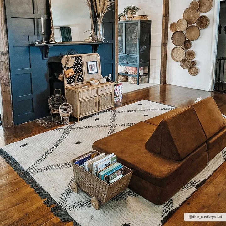 Modern Geometrical Ivory and Charcoal Stripes texture area rug - The Rug Decor