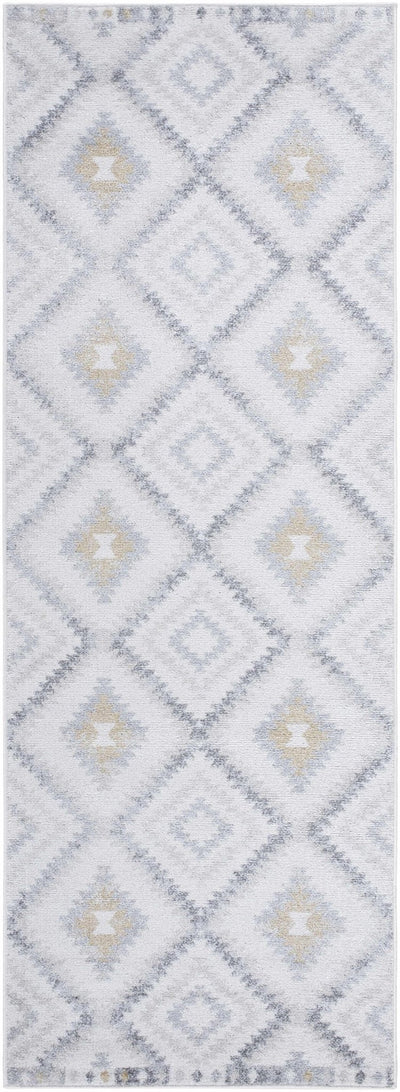 Modern Geometrical Ivory, Charcoal and Camel Southwestern area rug - The Rug Decor