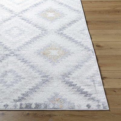 Modern Geometrical Ivory, Charcoal and Camel Southwestern area rug - The Rug Decor