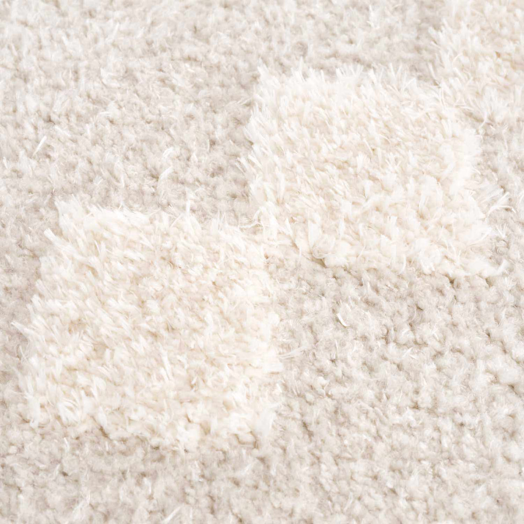Modern Geometrical Ivory Stripes design Plush Pile area rug - The Rug Decor