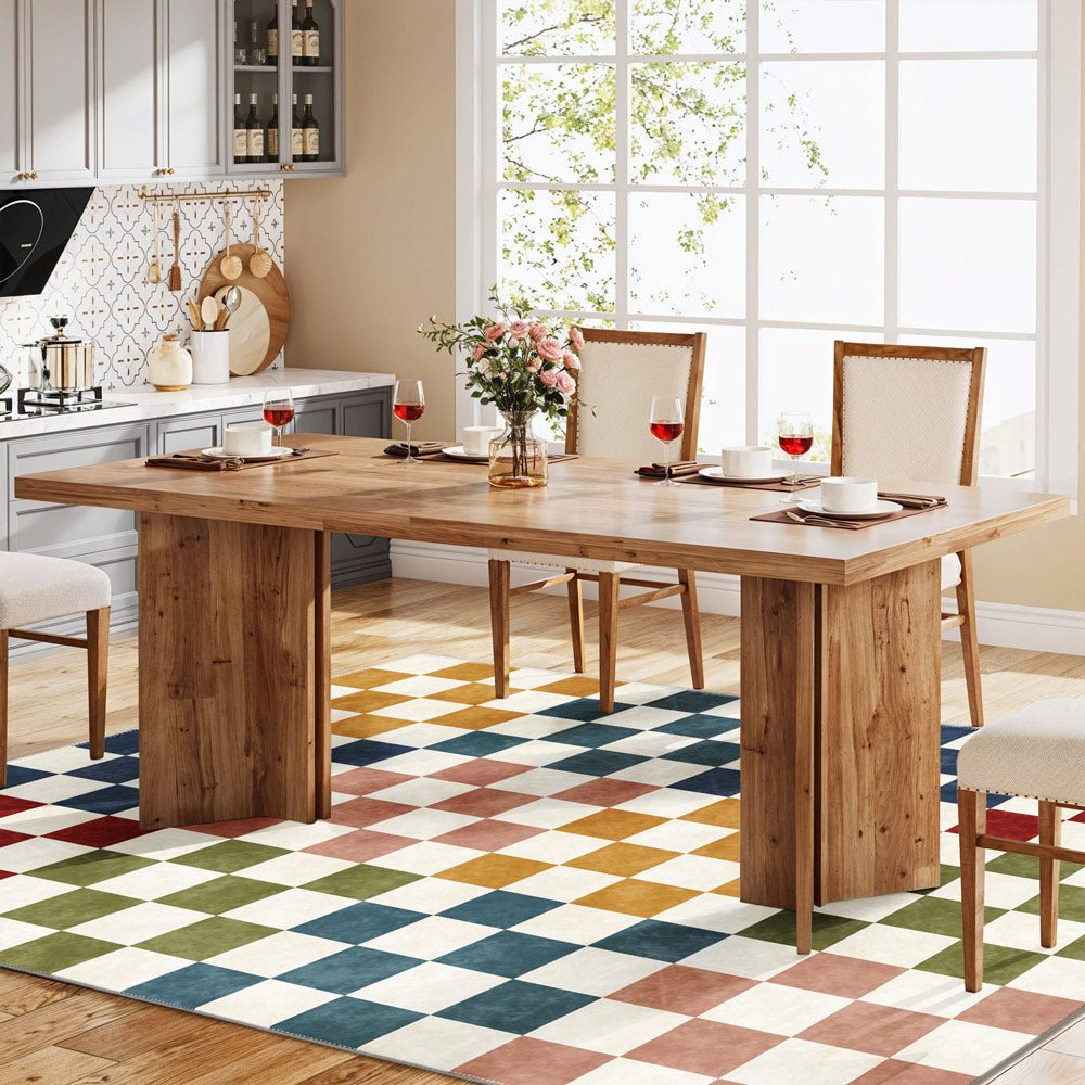 Modern Geometrical Multicolor Machine Washable Cotton Area Rug - The Rug Decor