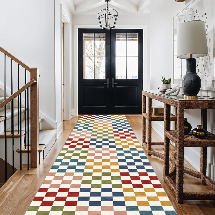 Modern Geometrical Multicolor Machine Washable Cotton Area Rug - The Rug Decor