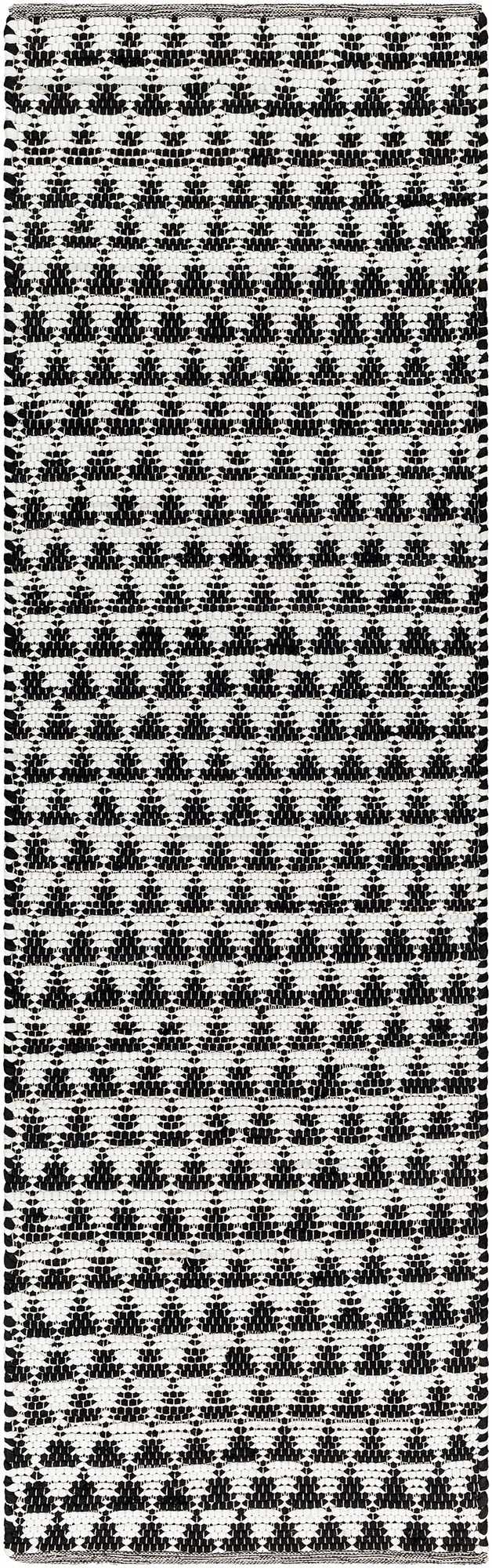 Modern Geometrical Pattern Black Hand Woven Jute Rug - The Rug Decor