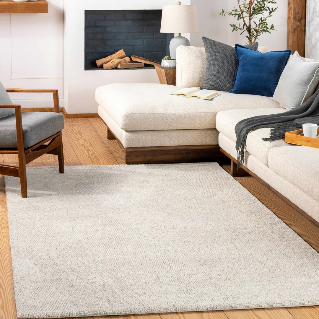 Machine Woven Rug Construction Modern Geometrical Pattern Cream Machine Woven Rug – The Rug Decor