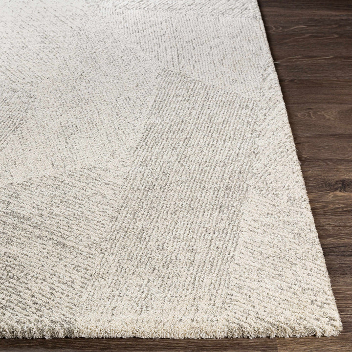 Modern Geometrical Pattern Cream Machine Woven Rug - The Rug Decor