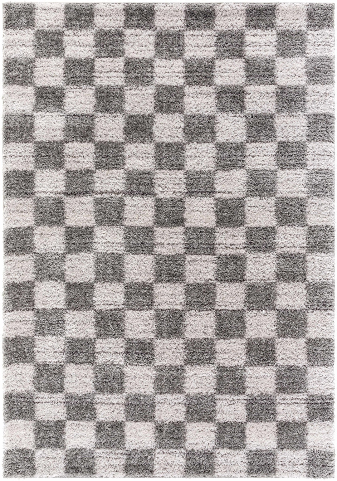 Modern Geometrical Pattern White And Charcoal Area Rug - The Rug Decor