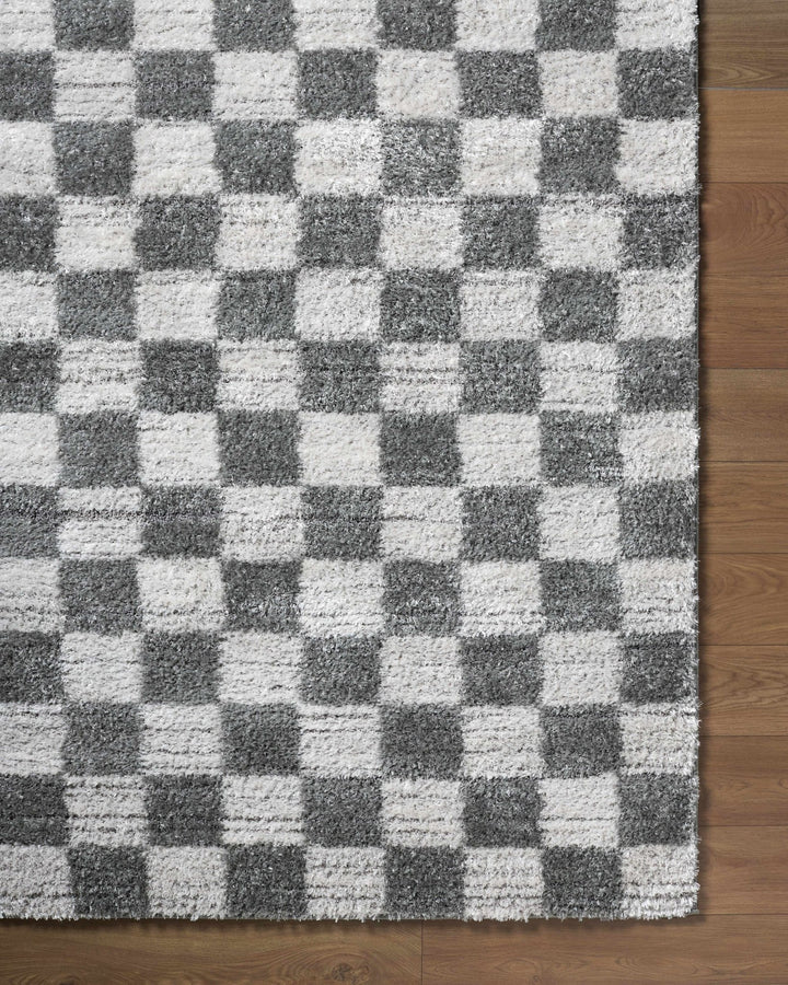 Modern Geometrical Pattern White And Charcoal Area Rug - The Rug Decor