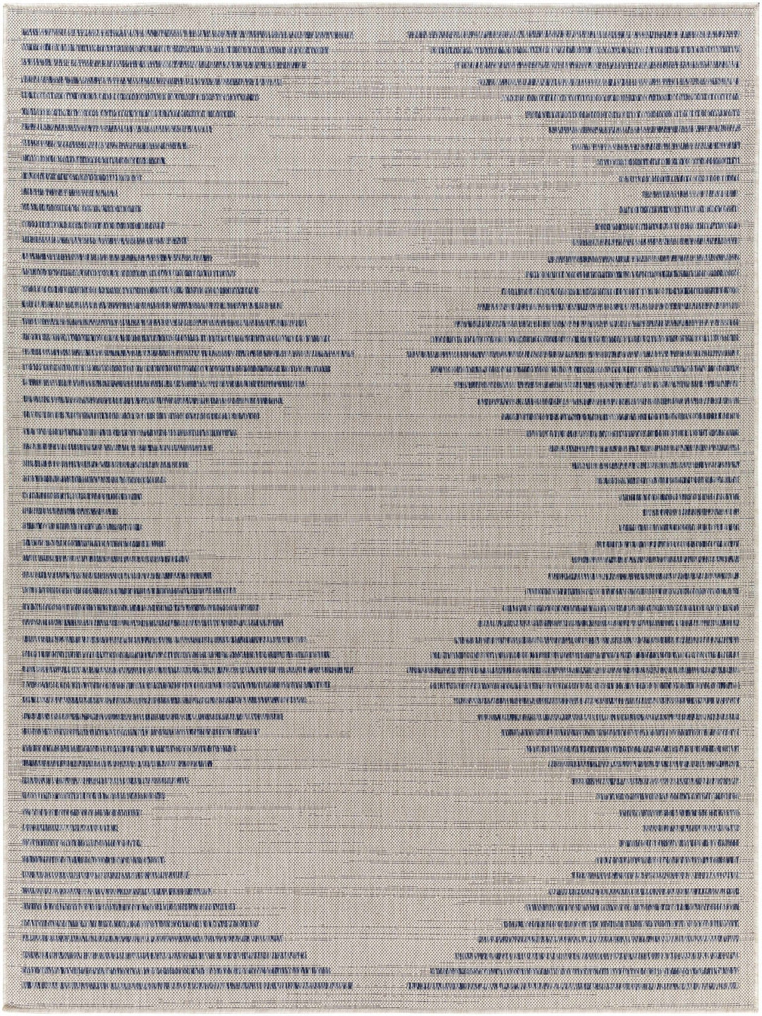 Modern Geometrical Style Blue And Ivory Area Rug - The Rug Decor